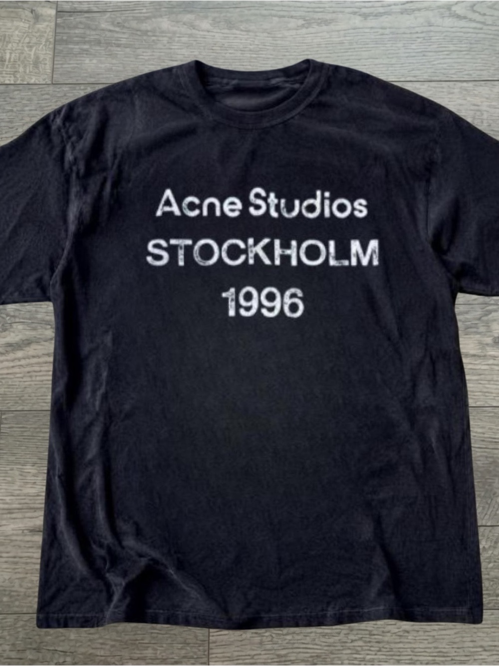Gildan Black Short Sleeve Tee with White Text Graphic